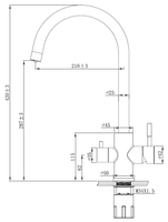 Товар: Смеситель для кухни ESKO Черный матовый арт-GR 04 B - фото 3 Смеситель для кухни ESKO Черный матовый арт-GR 04 B — фото 3, Смесители для кухни