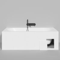 Ванна из искусственного камня Salini Ornella Kit 180х80 Белая матовая арт-102412M — фото 8, Ванны из искусственного камня