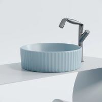 Раковина-чаша Ceramicanova Element 36 Голубая матовая арт-CN6057ML — фото 11, Раковины накладные