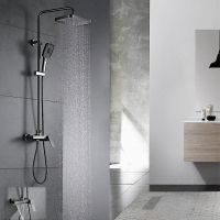 Душевая система Rose R18H Черная матовая арт-R1836H-6 — фото 3, Душевые стойки