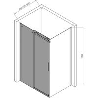 Товар: Душевая стенка AQUAme 80 профиль Хром стекло прозрачное арт-AQM4203F - фото 2 Душевая стенка AQUAme 80 профиль Хром стекло прозрачное арт-AQM4203F — фото 2, Боковые стенки