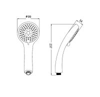 Товар: Ручной душ Iddis Хром арт-A11631 - фото 2 Ручной душ Iddis Хром арт-A11631 — фото 2, Лейки для душа