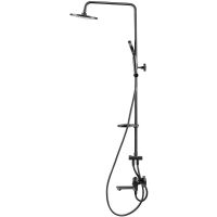 Душевая система Swedbe Hermes с термостатом Черная матовая арт-5114B — фото 7, Душевые стойки