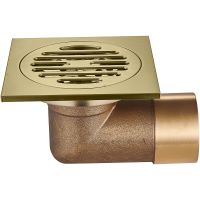 Душевой трап Raglo 100x100 с решеткой Золото матовое арт-R605.10.03 — фото 1, Трапы для душа