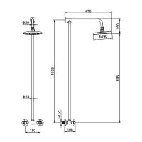 Товар: Душевая система Ledeme 2408L Хром арт-520960 - фото 2 Душевая система Ledeme 2408L Хром арт-520960 — фото 2, Душевые стойки