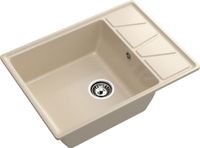 GRANFEST Мойка VERTEX 680L 1-чаша+крыло 680*500мм кашемир арт.GF- арт-V-680L кашемир — фото 1, Кухонные мойки