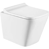 Унитаз CeramaLux подвесной Белый матовый с сиденьем Микролифт арт-5171MW — фото 1, Подвесные унитазы