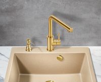 Смеситель для кухни Milacio Ultra Золото брашированное арт-MCU.555.GD — фото 4, Смесители для кухни