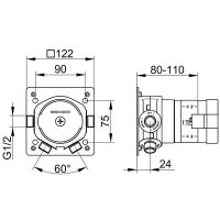 Товар: Душевая система Keuco IXMO 59602 370001 с термостатом Черная матовая арт-59602370001 - фото 5 Душевая система Keuco IXMO 59602 370001 с термостатом Черная матовая арт-59602370001 — фото 5, Встраиваемые душевые комплекты