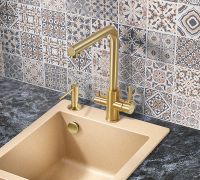Смеситель для кухни Milacio Ultra Золото брашированное арт-MCU.553.GD — фото 2, Смесители для кухни
