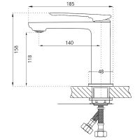 Смеситель для раковины Haiba Черный матовый арт-HB10817-7 — фото 2, Смесители для раковины