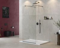 Душевая перегородка CEZARES арт-LIBERTA-L-2-80-C-NERO — фото 1, Душевые перегородки