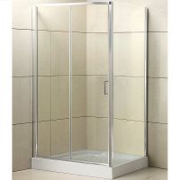 Душевой уголок BelBagno Uno 120x80 профиль Хром стекло прозрачное арт-UNO-AH-1-120/80-C-Cr — фото 1, Прямоугольные душевые уголки