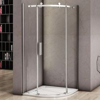 Душевой уголок Good Door Altair R-90-C-CH 90x90 профиль Хром стекло прозрачное арт-АЛ00005 — фото 2, Душевые уголки четверть круга