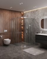 Товар: Душевой уголок CEZARES арт-MOLVENO-R-22-80+20-C-Cr-IV - фото 2 Душевой уголок CEZARES арт-MOLVENO-R-22-80+20-C-Cr-IV — фото 2, Душевые уголки четверть круга