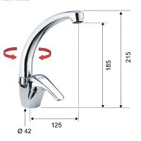 Смеситель для кухни Remer Серия 35 Хром арт-F422C — фото 2, Смесители для кухни