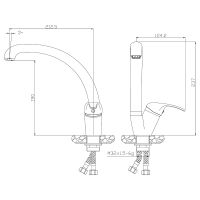 Смеситель для кухни Rossinka Хром арт-Y35-23U — фото 2, Смесители для кухни