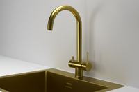 Granula-, СМЕСИТЕЛЬ КУХОННЫЙ арт-7104, ЗОЛОТО САТИН — фото 1, Смесители для кухни