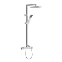 Душевой гарнитур Remer Qubica Thermo с термостатом Хром арт-QT37 — фото 1, Душевые стойки