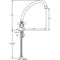 Смеситель для кухни Melodia della vita Galateo Хром арт-MDV40205 — фото 2, Смесители для кухни