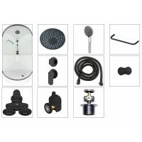 Душевая кабина Melodia della vita Jive BLack 90x90 без гидромассажа арт-MB02010 — фото 3, Душевые кабины