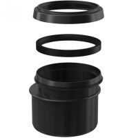 Переходник для выпускного патрубка Alcaplast Черный арт-M907 — фото 1, Прочие комплектующие для слива и канализации