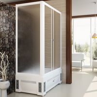 Душевой уголок Radomir Верчелли 119x81 R с поддоном профиль Белый стекло матовое арт-1-03-1-2-0-0131 — фото 1, Прямоугольные душевые уголки