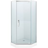 Душевой уголок Alex Baitler 100х100 профиль Хром стекло прозрачное арт-AB215-100 — фото 1, Душевые уголки трапеция