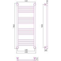Водяной полотенцесушитель Сунержа Богема+ прямая 1000х400 Золото арт-03-0220-1040 — фото 3, Водяные полотенцесушители