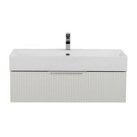 Тумба подвесная под раковину с выдвижным ящиком CEZARES PREMIUM Plisse Bianco opaco арт-55421 — фото 1, Тумбы под раковину