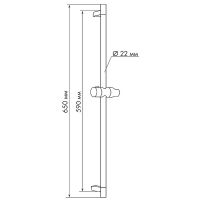 Душевая штанга Melodia della vita Stick Хром арт-MKP25007BL — фото 6, Штанги для душа