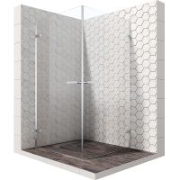 Душевой уголок Ambassador Abner 100х100 профиль Хром стекло прозрачное арт-10011106 — фото 1, Квадратные душевые уголки