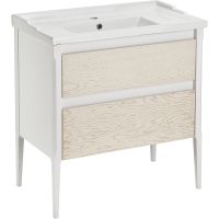 Раковина ASB-Woodline Melana 800-F80 81 Белая арт-17894 — фото 3, Раковины встраиваемые сверху