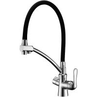 Смеситель для кухни Lemark Comfort Хром Черный арт-LM3070C — фото 1, Смесители для кухни