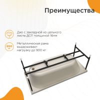 Акриловая ванна Radomir Виктория лайт 150x70 без гидромассажа арт-2-01-0-0-1-257Р — фото 4, Акриловые ванны