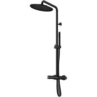 Душевая система Gattoni Circle Two Черная матовая арт-9195/PDNO — фото 1, Душевые стойки