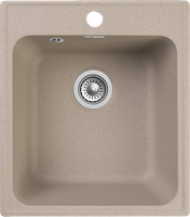 GRANFEST Мойка QUARZ 17 1-чаша 420*480мм песочный арт.GF-Z- арт-17 песочный — фото 1, Кухонные мойки