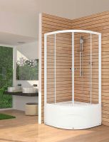 Душевой уголок Melodia della vita Segment High 80x80 профиль Белый стекло прозрачное арт-MSETWSH8080Twt — фото 3, Душевые уголки четверть круга