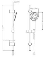 Душевой гарнитур ESKO Черный матовый арт-SCS855Black — фото 3, Душевые гарнитуры на штанге