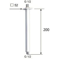 Товар: Кронштейн для верхнего душа Remer Хром арт-347S20 - фото 2 Кронштейн для верхнего душа Remer Хром арт-347S20 — фото 2, Кронштейны для верхнего душа