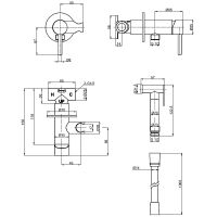 Гигиенический душ со смесителем AQUAme Siena Оружейный металл арт-AQM6217GM — фото 2, Гигиенические души