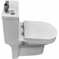 Унитаз биде Laguraty с раковиной и смесителем с бачком и сиденьем Микролифт арт-8074AC — фото 9, Напольные унитазы