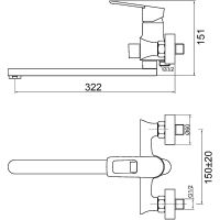Товар: Смеситель для ванны Agger Brave универсальный Хром арт-A2321100 - фото 3 Смеситель для ванны Agger Brave универсальный Хром арт-A2321100 — фото 3, Смеситель для ванны