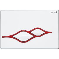 Клавиша смыва Creavit Ufo Белая Красная арт-GP1001.01 — фото 1, Кнопки смыва