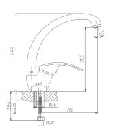 Смеситель для кухни Haiba Хром арт-HB4121 — фото 2, Смесители для кухни