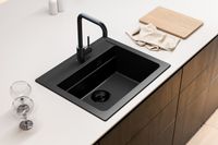 Мойка для кухни ALVEUS GRANITAL ATROX 30 CARBON - G91 590 X 500 1X в комплекте с сифоном 1148149 BLA арт-1148162.0 — фото 2, Кухонные мойки