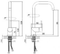 Смеситель для кухни ESKO Хром арт-K5 — фото 3, Смесители для кухни