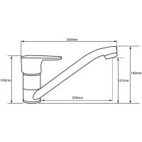 Смеситель для кухни Melodia della vita Rock Хром арт-MDV35210 — фото 2, Смесители для кухни