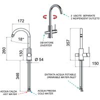 Смеситель для кухни Remer Minimal Сталь арт-N792DWXV — фото 2, Смесители для кухни
