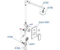 Товар: Встраиваемый комплект для душа с верхней душевой насадкой и лейкой арт-A55201 - фото 4 Встраиваемый комплект для душа с верхней душевой насадкой и лейкой арт-A55201 — фото 4, Встраиваемые душевые комплекты